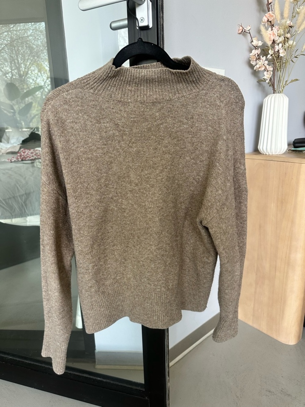 H&M Taupe Turtleneck Knit Sweater